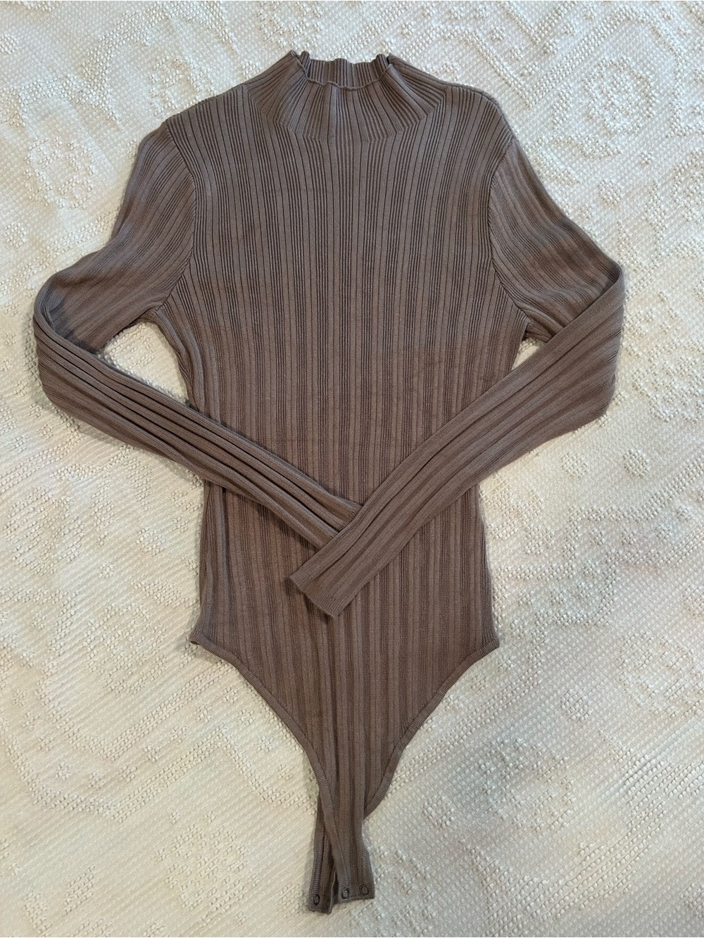 Abercrombie & Fitch Ribbed Turtleneck Neck Long-Sleeve Bodysuit